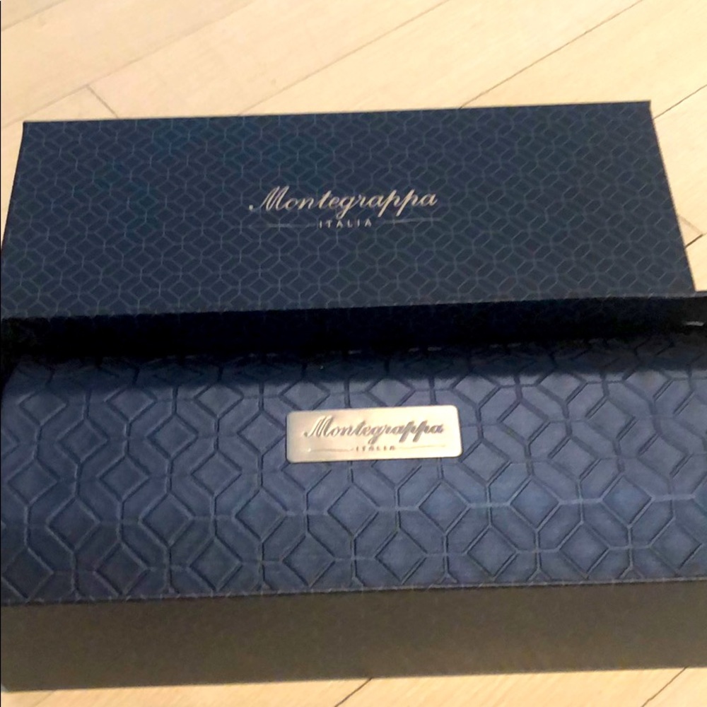 Montegrappa Ducale Black Rose Gold Ballpoint Pen NEW in Box